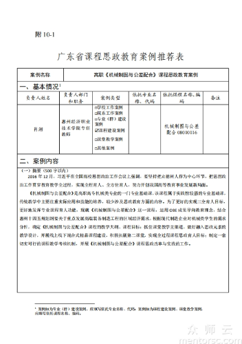 高职《机械制图与公差配合》课程<span href='javascript:;' class='text-color'>思</span><span href='javascript:;' class='text-color'>政教</span>育案例