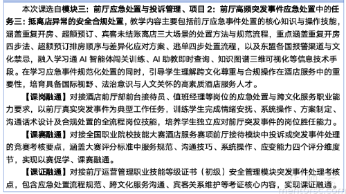 前厅服务与数字化运营-抵离店异常的安全合规处置